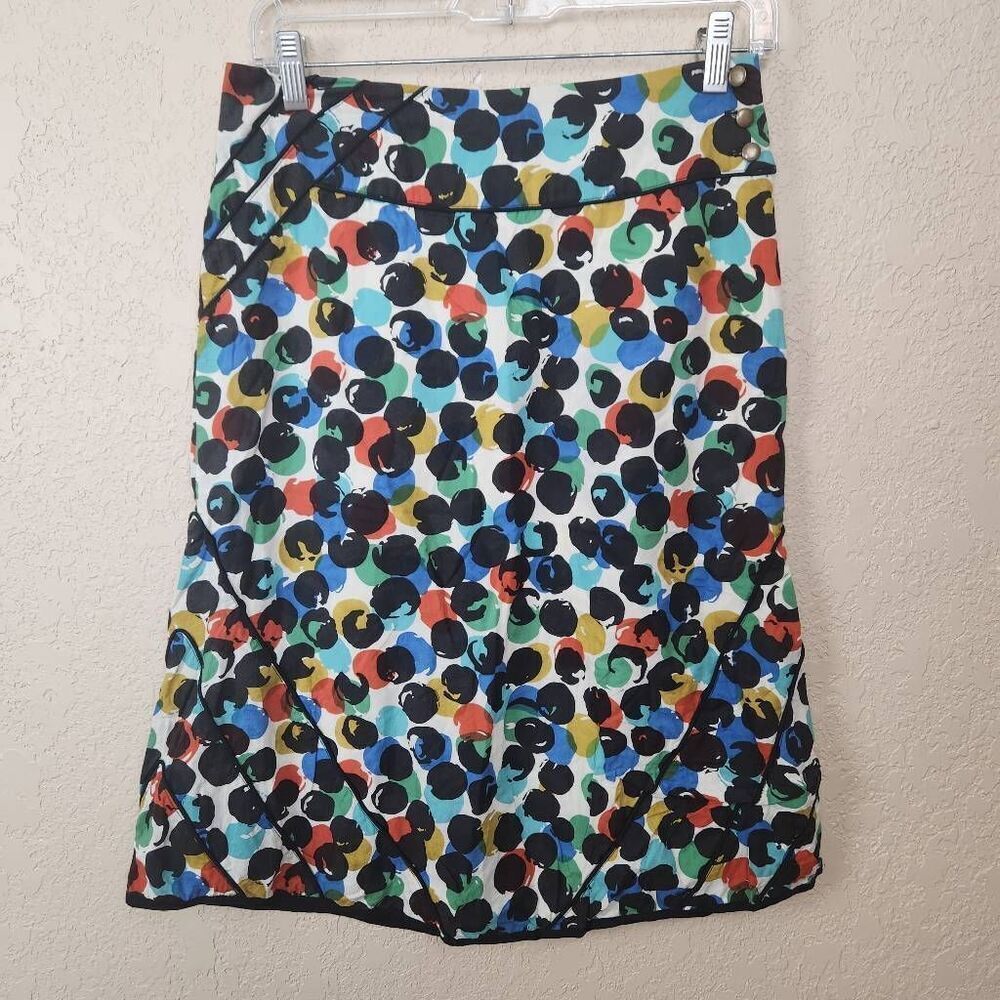 Esme & Esyllte Anthro Colorful Print A-Line Skirt Size 0 (7415)